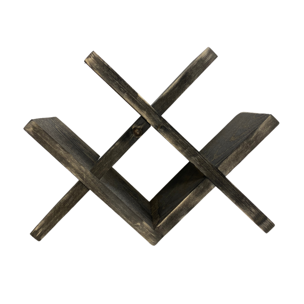 Полиця настільна для вина, на 4 пляшки, власне виробництво з натуральної ялини чорного кольору, власного виробництва Кам'янець-Подільський - фото 2