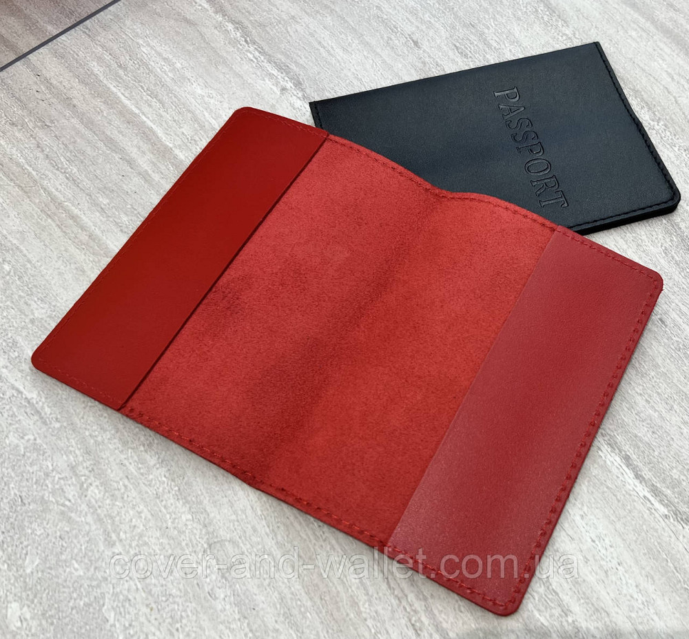Красная женская кожаная обложка на паспорт ST Leather Киев - изображение 2