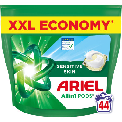 Капсули для прання Ariel Pods All-in-1 Sensitive Skin Для чутливої шкіри 44 шт. (8700216765923) Вінниця - фото 2