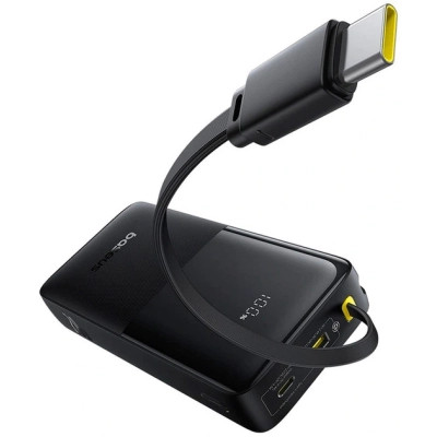 Батарея универсальная Baseus Bipow 2 Digital Display 20000mAh 20W with Built-in USB-C Cable Black (P10077101113-01) Вінниця - фото 2
