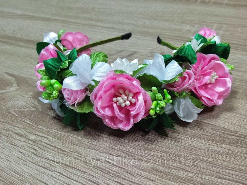 Віночок з квітами "5 троянд зелений" Кривий Ріг - фото 2