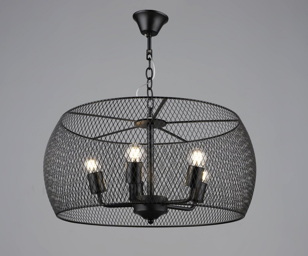 Люстра підвісна в стилі лофт металева Sirius B S2460/5 BK чорна Коломия - фото 1