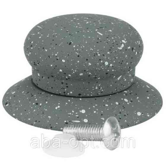 Ручка на крышку эбонитовая серый гранит Лео Ø 4,5 см (шт) Одесса