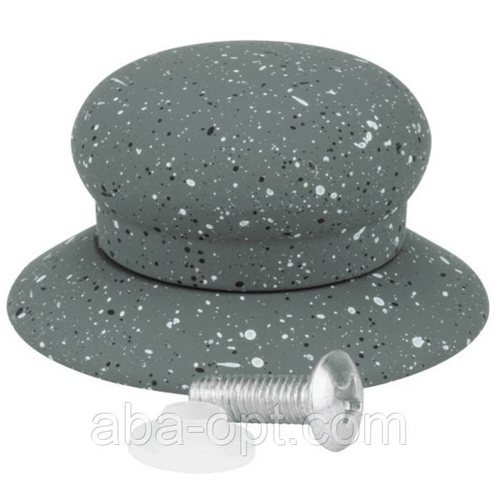 Ручка на крышку эбонитовая серый гранит Лео Ø 4,5 см (шт) Одесса - изображение 1