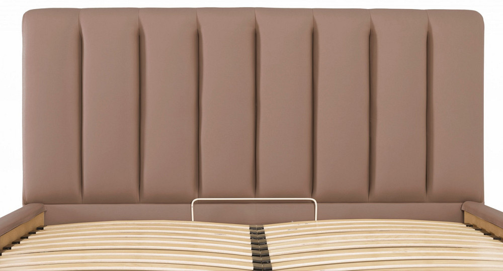 Ліжко Двоспальне Sanam Comfort 160 х 200 см Fly 2213 З підйомним механізмом та нішою для білизни Світло-коричневий Дніпро - фото 15