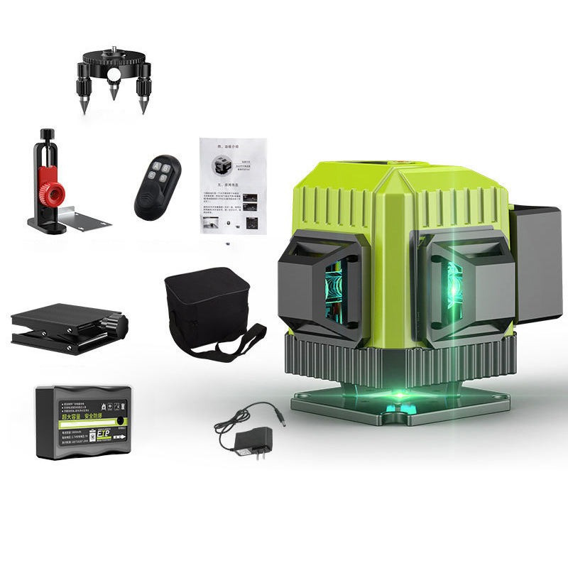 4D лазерний рівень лазерний нівелір рівень лазерний 16-лінійний лазерний рівень самовирівнюється 360 градусів горизонтальний Київ - фото 3