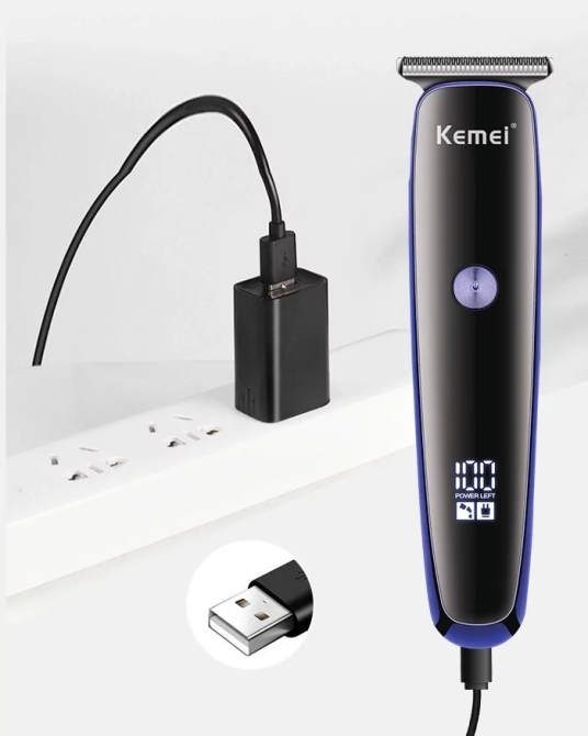 Акумуляторна машинка для стрижки волосся Kemei KM-828 з насадками Вінниця - фото 4