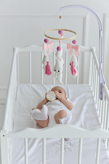 Дитячий мобіль на ліжечко для немовлят WoollyFox "Добрі привиди" Київ - фото 5