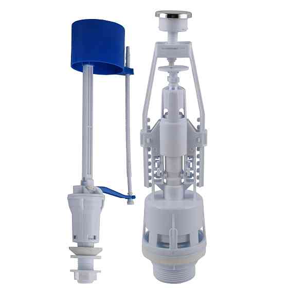 Набір для бачка унітазу OPTIMUM  нижн підв пласт 1/2″ і зливним механізмом з однією кнопкою OPTI 0710 Киев