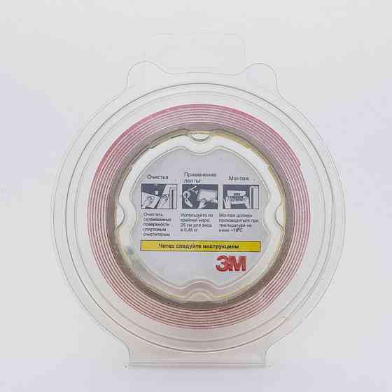 Скотч двосторонній монтажний 12мм х 2м 3M 4910F "Heavy Duty" прозорий, 49212 Київ
