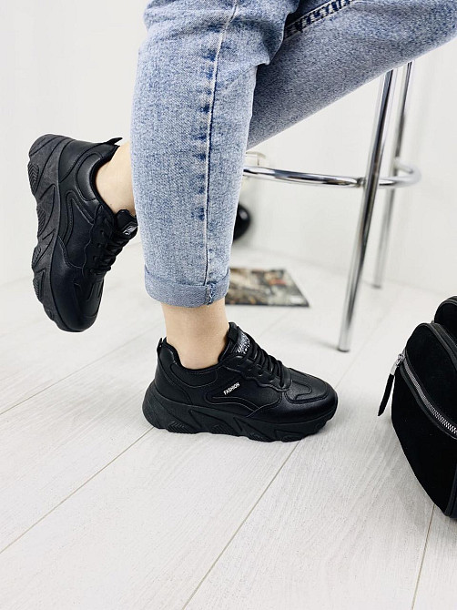 Кроссовки женские SIYING черные эко-шкіра 38р.-23,2см 39р.-23,8см (2616) Коломыя - изображение 2