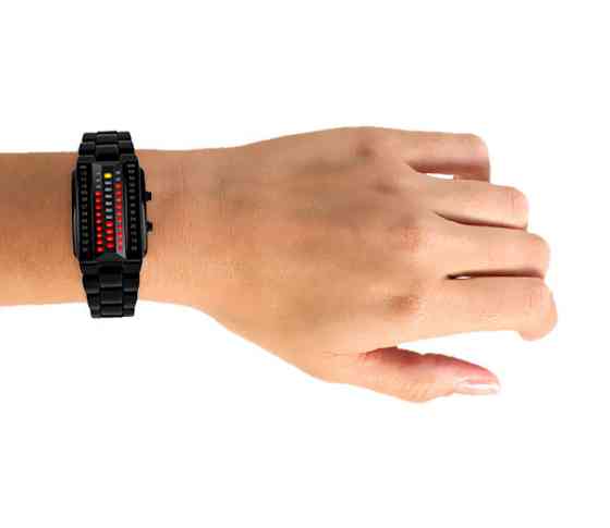 Уникальные бинарные мужские часы Skmei 1035 (Черные) Киев