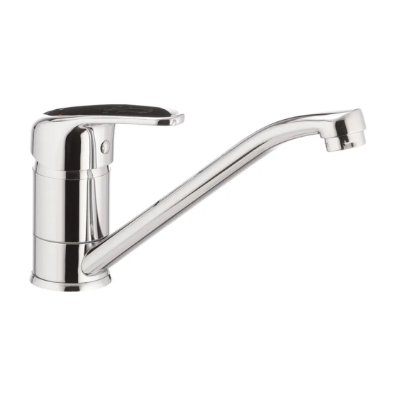 Кухонний змішувач Cron Magic 004 з чорною ручкою (CR0105) Харків