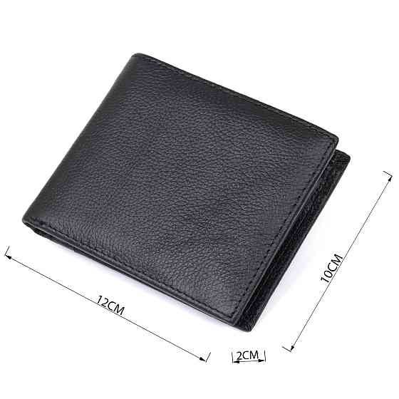 Кожаный мужской кошелек Vintage 20475 Черный Киев