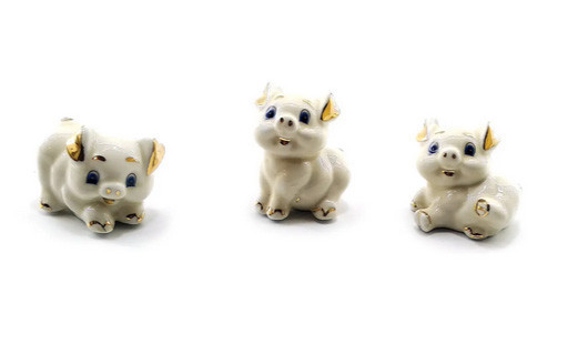 Фигурки фарфоровые набор 3 шт Свинки Киев - изображение 1