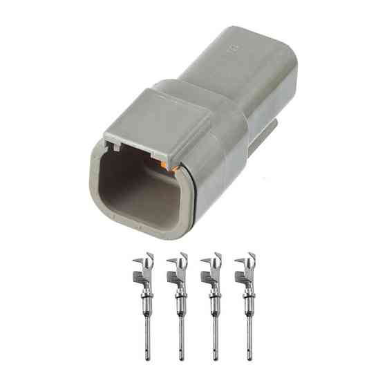 Роз'єм конектор 4-кон., Спецтехника, DTM04-4P, ATM04-4P, DEUTSCH Америка, Британия, Германия CAT, JCB, MAN 40643 Київ