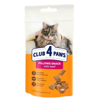 Лакомство для котов Club 4 Paws Подушечки с говядиной 60 г (4820269145313) Винница - изображение 1