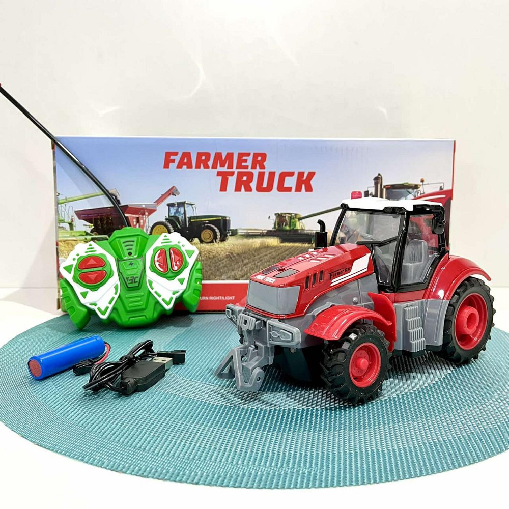 Трактор на радіокеруванні масштаб 1:24 підсвічування Червоний (HJ8011) Чернігів - фото 6