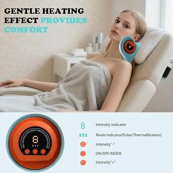 Массажер для шеи Neck Massager Pillow: беспроводная массажная подушка с подогревом, 3 режима, 6 уровней интенсивности Киев - изображение 8
