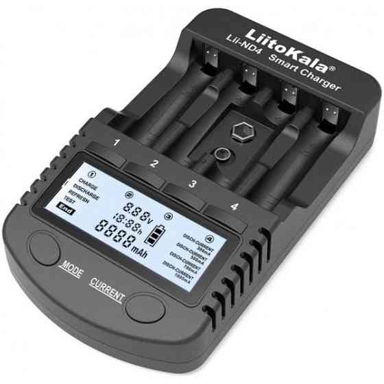 Зарядний пристрій LiitoKala Lii-ND4, 4x(NiMH/NiCd) + 1*9V(крона), discharge function (Lii-ND4) Киев