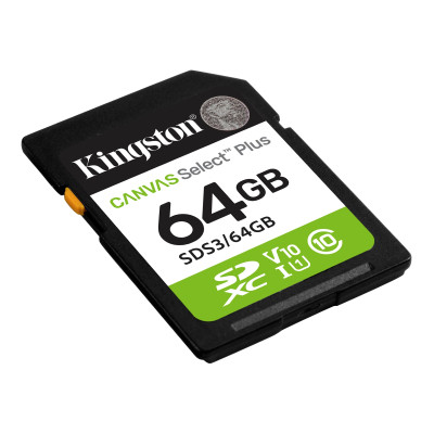 Карта памяти Kingston 64GB SDXC class 10 UHS-I V10 A1 Canvas Select Plus (SDS3/64GB) Винница - изображение 2