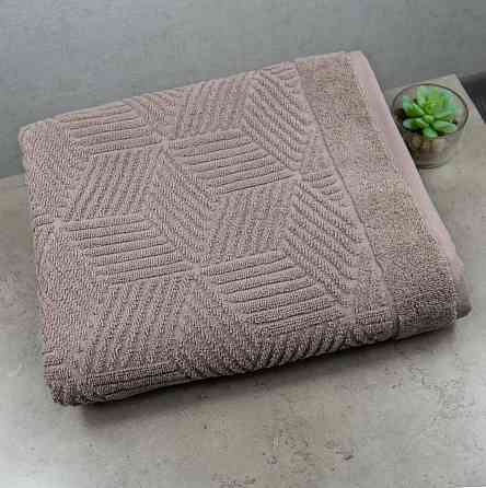 Махровий банний рушник Уельс GM Textile 70х140см 500г/м2 (Шоколад) Суми
