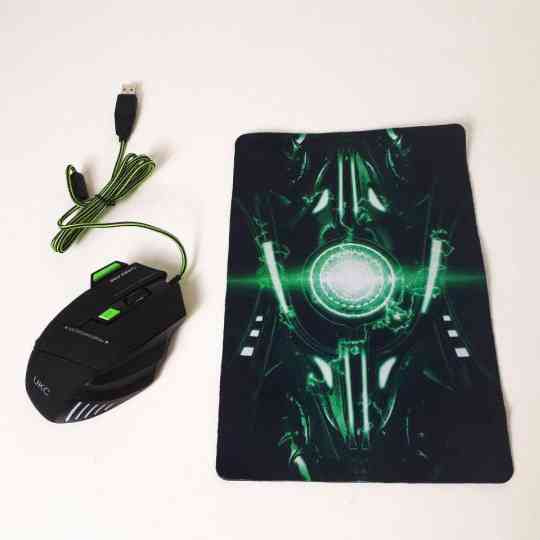 Мишка провідна ігрова UKC 6967 з килимком LK-29 Львів