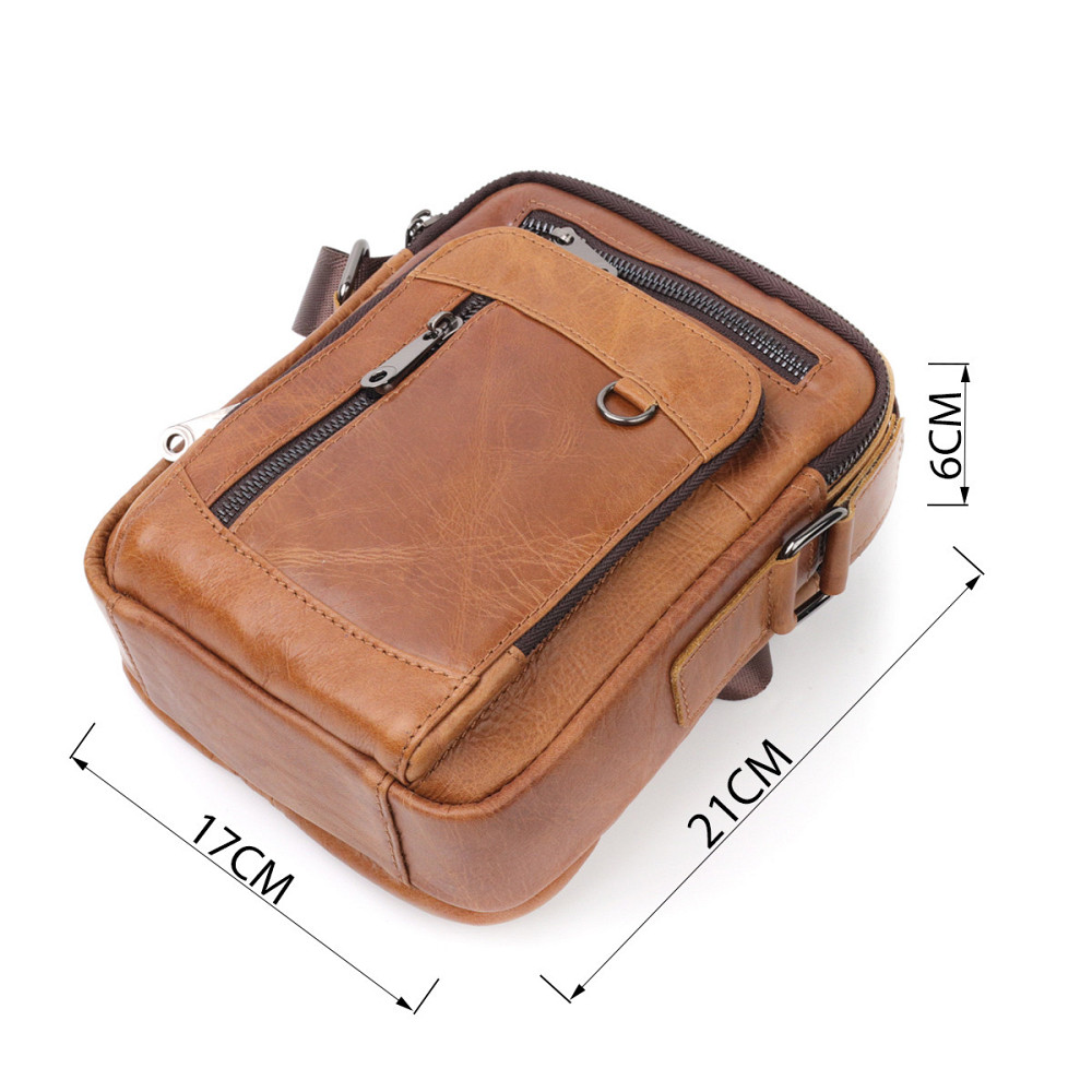 Сумка мужская Vintage 20827 кожаная Светло-коричневый Киев - изображение 3