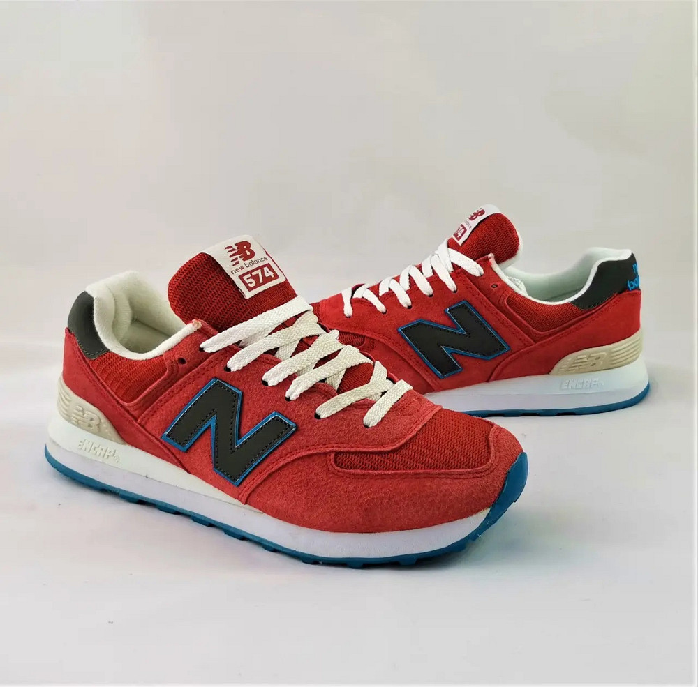 Чоловічі Кросівки New Balance 574 Червоні Нью Балансі (розміри: 41,42,43,45) Відео Огляд Дніпро - фото 9