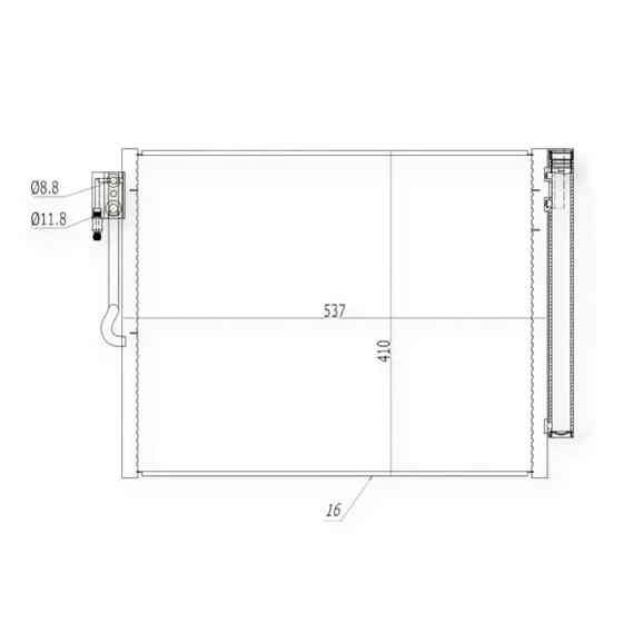 Радиатор кондиционера автомобиль Опель Meriva B 1.3-1.7D (10-17) Мукачево