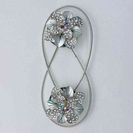 Магніти для штор та гардин "Flowers" набір 2 шт Різнокольоровий (81-229) Київ