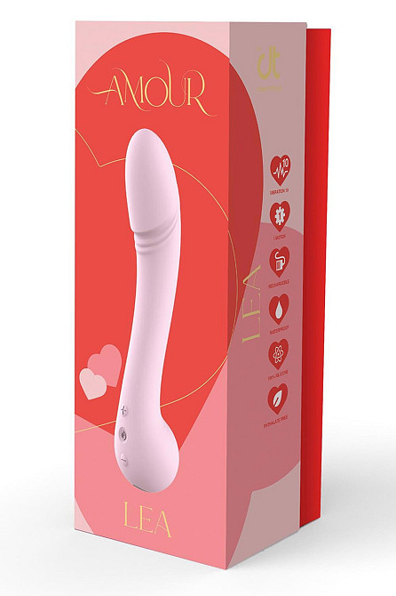 Вибратор классический для стимуляции точки G Dream Toys Amour Lea, розовый Sex Aura Киев - изображение 4
