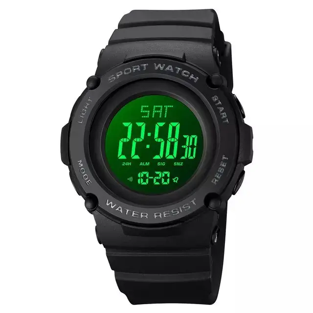 Спортивний наручний годинник Skmei 1957 (Чорний з чорним циферблатом) Київ - фото 2