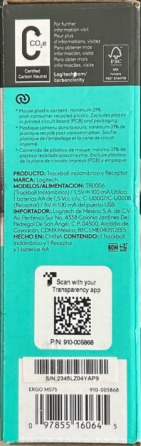 Мышь компьютерная Logitech Ergo M575 Bluetooth Graphite белого цвета MasterSem Киев