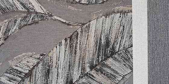 Шпалери вінілові на флізеліновій основі Rasch Ascona 1.06х10 листя структурні чорні сірі із золотистим Київ