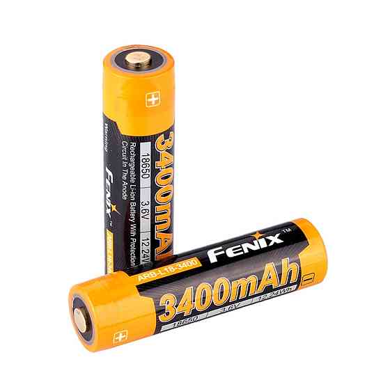 Аккумулятор 18650 Fenix 3400 mAh Li-Ion 3.6V (Черно-желтый) Киев