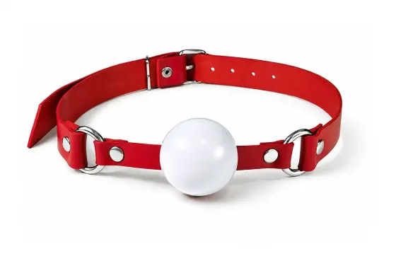 Кляп силіконовий Feral Feelings Silicon Ball Gag Red/White, червоний ремінець, біла кулька Львов