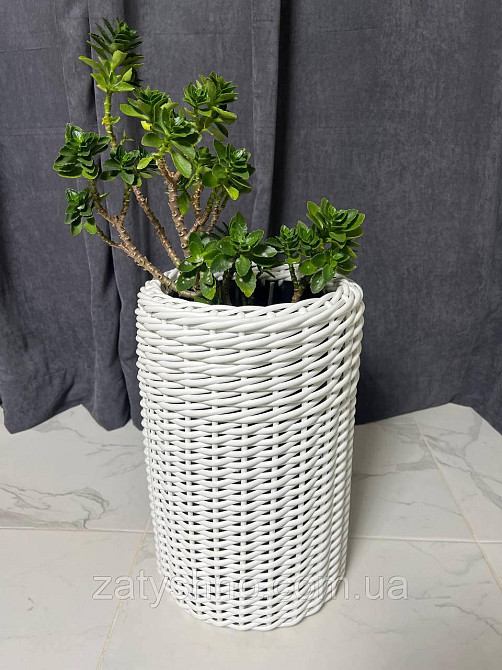 Коричневая  ротанговая корзина плетеная Киев - изображение 10