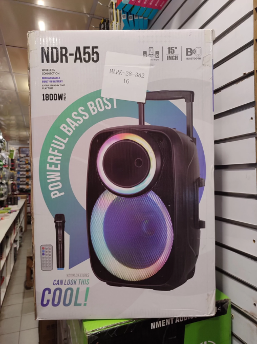 Профессиональная Bluetooth колонкa NDR-A55 15-дюймовая с беспроводным микрофоном Винница - изображение 8