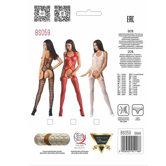 Бодістокінг Passion BS059 white, комбінезон, імітація панчох Львов