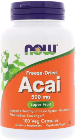 Екстракт ягід асаї Now Foods Acai 500 мг 100 вег капс Київ
