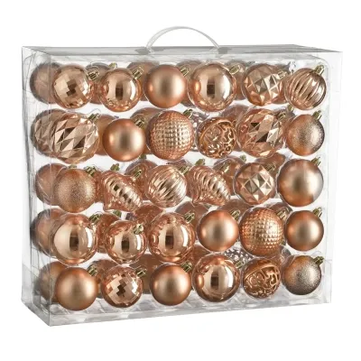 Ялинкова іграшка House Of Seasons Кульки і прикраси Пластик 60 шт D7 см D6 см Персик (8720967923830) Вінниця - фото 1