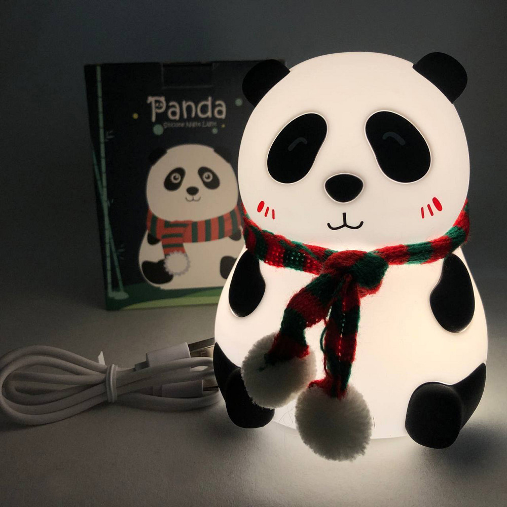 Нічник дитячий для новонароджених панда, Нічник на батарейках Світлодіодний силіконовий KJ-88 Львів - фото 14