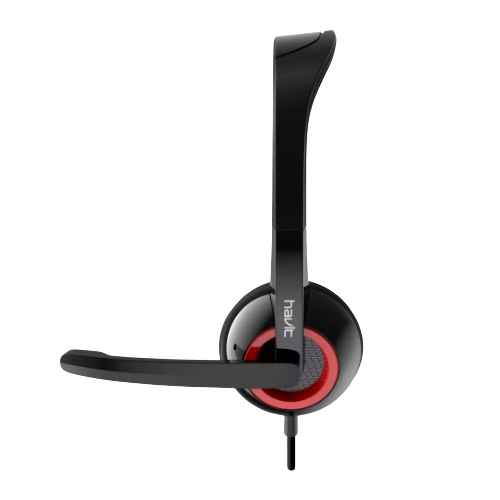 Навушники Havit HV-H202d з мікрофоном AUX чорний/червоний Житомир - изображение 5
