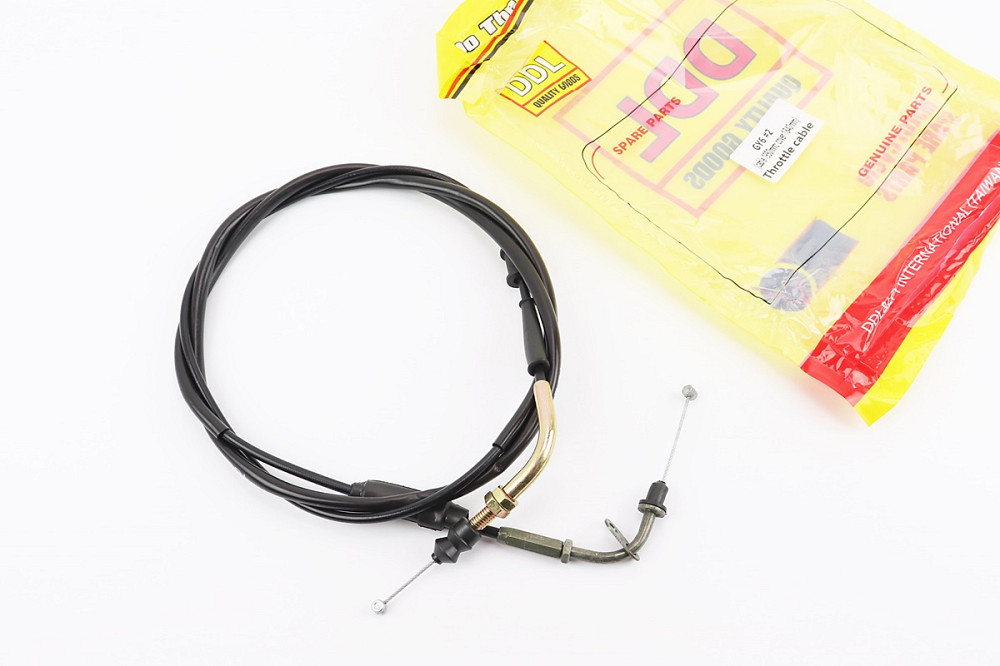 Трос газу 4Т-50cc (кріплення верхнє з шайбою) (трос 195см; кожух 184см) Київ - фото 1