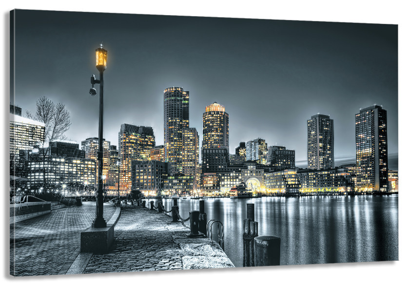 Картина холст в гостиную / спальню   Нічне місто    MLP_335 80х160см Киев - изображение 1