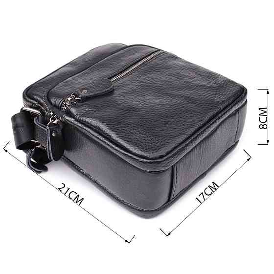 Мужская сумка на плечо из натуральной кожи Vintage 23020 Черный Киев