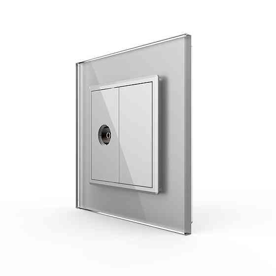 Розетка телевізійна Livolo сірий скло (VL-C791V-15) Коломыя