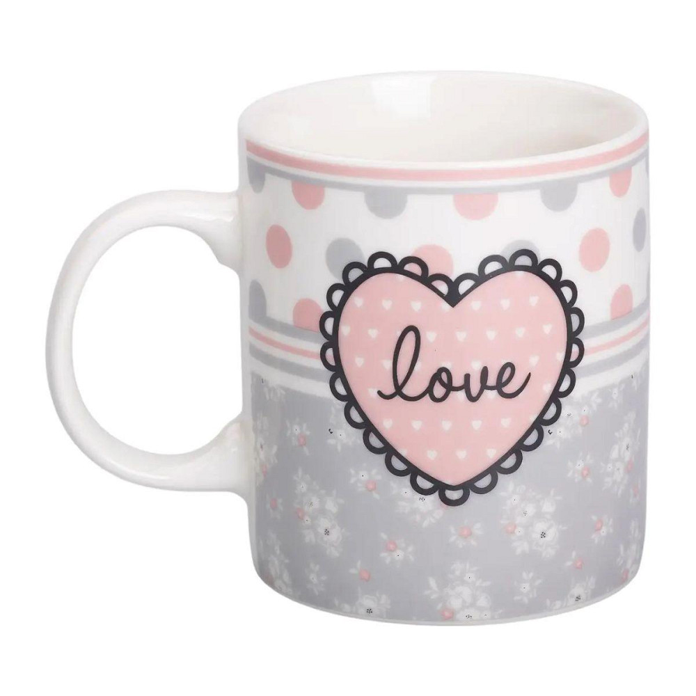 Чашка фарфоровая 400 (мл) чашка для кофе и чая з надписью и сердцем Lugi RX-N240143GKV Киев - изображение 1
