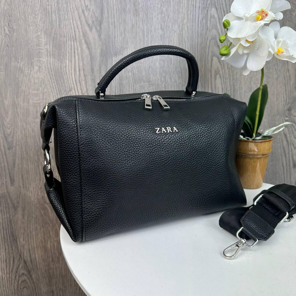 Якісна жіноча сумка стиль Зара, класична сумка Zara чорна Харків - фото 3